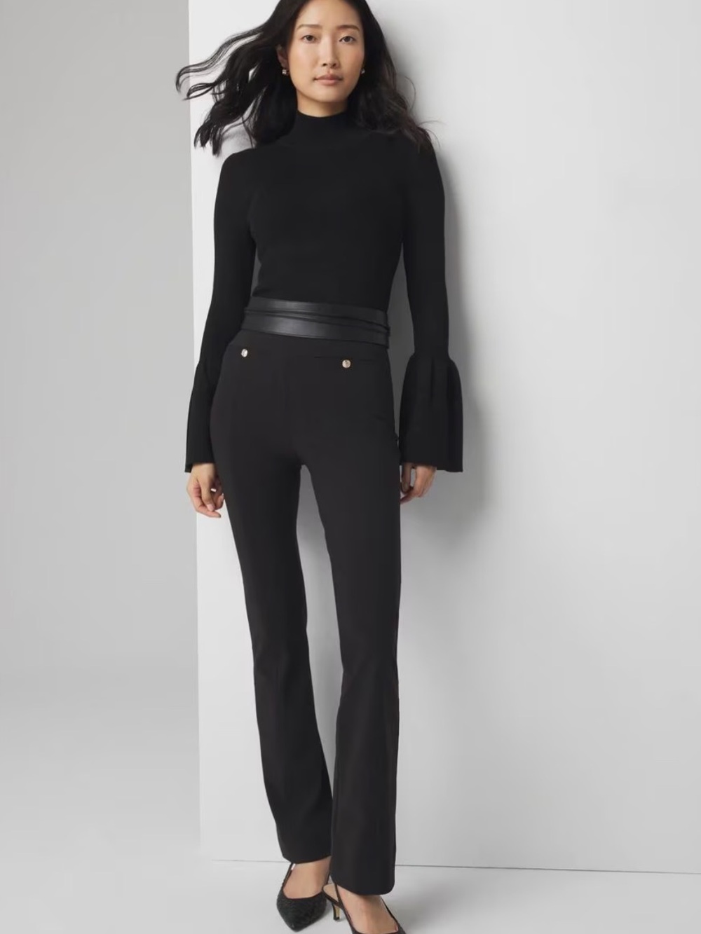 White House Black Market High-Rise Scuba Bootcut Pants
